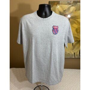 Vintage K Swiss Embroidered Red Logo Gray Shirt Men’s Size L